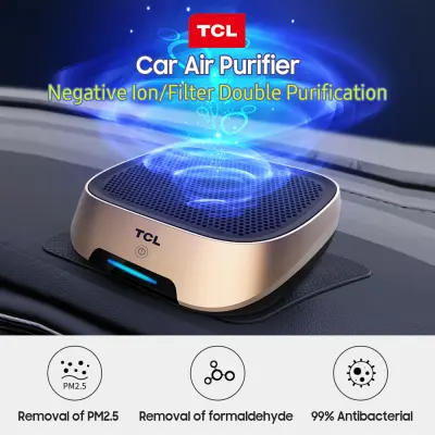 TCL รถเครื่องฟอกอากาศไอออนลบ Generator PM2.5ฟอร์มาลดีไฮด์กำจัด Air Cleaner 99% Antibacterial Low Noise Air Freshener