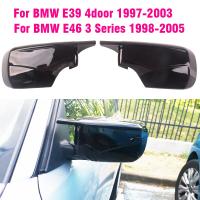 Cubierta De Espejo Retrovisor De Fibra De Carbono, Tapa Negra Para BMW E46 E39, 4 Puertas, 325I, 330I, 525I, 530I, 540I, 1998, 1999, 2000, 2001, 2002-2005ครอบคลุม/