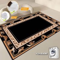 2 Black Gold Carpets For Living Room Luxury Decoration Large Area Room Rugs 160X230cm Washable Floor Mats For Sofa Coffee Tables