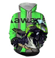 Hoodies &amp; Sweatshirts 3D Hoodie Kawasaki Ninja New Apparel Racing Team Bike Motocard Moto GP Fan 05