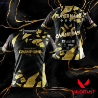 Juara 2023！New！Promotional T-shirt Valent for Life Gamer CSGO Forte pubg PC Game High quality products （Freeprinting of names）