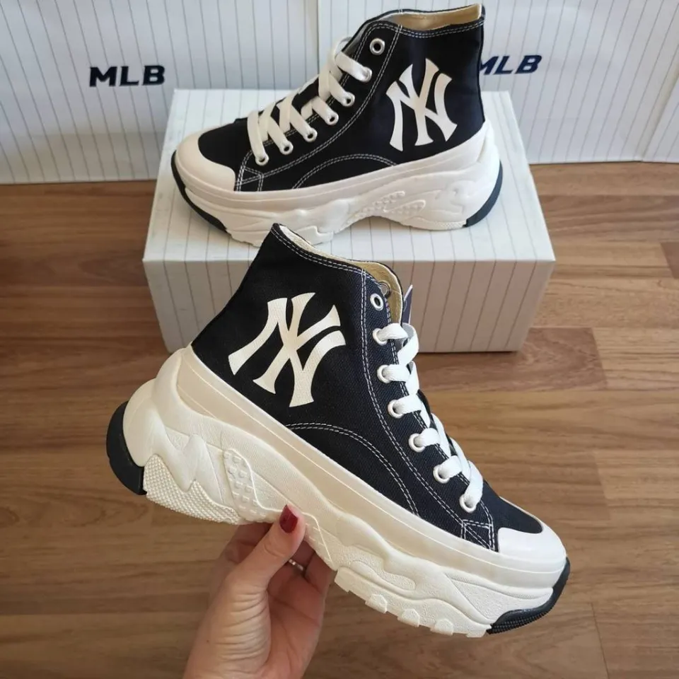 MLB Chunky High New York Yankees NY Shoes Baseball Sneakers 32SHU1111-50L  Black