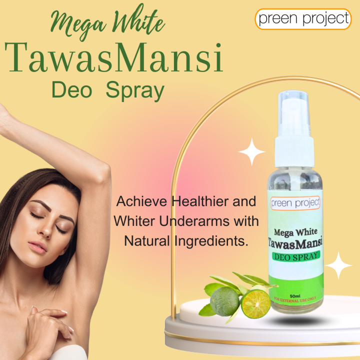 Mega White Tawasmansi Deodorant Spray Freshness Anti Perspirant Hygiene