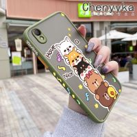 เคส Chenyyka สำหรับ OPPO A37 A37F NEO 9เคสโทรศัพท์แบบแข็งบางเฉียบลายการ์ตูนหมีลูกสุนัขดีไซน์ใหม่แฟชั่นเคสซิลิโคนกันกระแทกขอบเคสคลุมทั้งหมดป้องกันเลนส์กล้อง