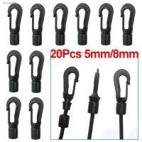 ☁◕ 20pcs Windproof Plastic Tent Suspension Hooks Awning Pole Inner Hanger Clips Webbing Buckle 5mm Plastic Latex Round Rope Hook