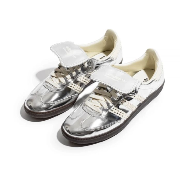 original-wales-bonner-x-adidas-รองเท้าผ้าใบผู้ชายและผู้หญิง-samba-liquid-silver-ig818-รองเท้ากีฬาผู้หญิง