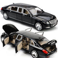 ร้อน1:24 Benz Maybach S600ดึงกลับจำลองแสงเสียงโมเดลรถของเล่นคอลเลกชันของขวัญเด็ก A102