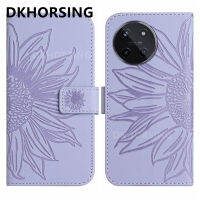 DKHORSING เคสแฟชั่นลายดอกอาทิตย์สำหรับ Realme 11 4G 5G / 11 Nfc/ 11 Pro/ 11 Pro + 2023ใหม่เคสโทรศัพท์หนังกระเป๋าเงินแบบกลับด้านได้ REALME11 NFC กระเป๋าเก็บบัตรปกหลัง Realme11 Pro