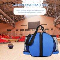 Mesh Shoulder Soccer Ball Bags Removable Shoulder Strap Hook Round Shaped Soccer Ball Storage Bag with Zipper for Outdoor Sports 【AUG】