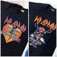 เสื้อวง Def Leppard พิมพ์หน้า หลัง ผ้าฝ้ายแท้S-5XL