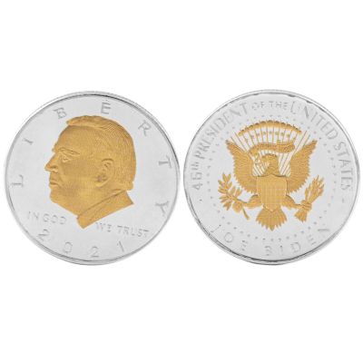 Biden เหรียญที่ระลึก U.s. การเลือกตั้งประธานาธิบดีเหรียญที่ระลึกธนาคาร LYB3816เงิน