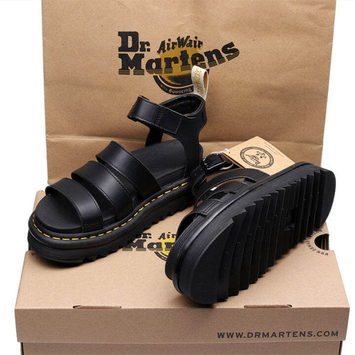 doc-dr-martens-ฤดูร้อนรองเท้าแตะโรมันผู้หญิงลำลองรองเท้าแตะรองเท้ากลางแจ้งแนวโน้มแฟชั่นแพลตฟอร์มชายหาดรองเท้าขนาด35-44-unisex