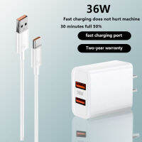 【1 Year Warranty】36W Charger 2 USB Fast Charging Heads QC 3.0 36W can use Apple / oppo vivo Fast Charge