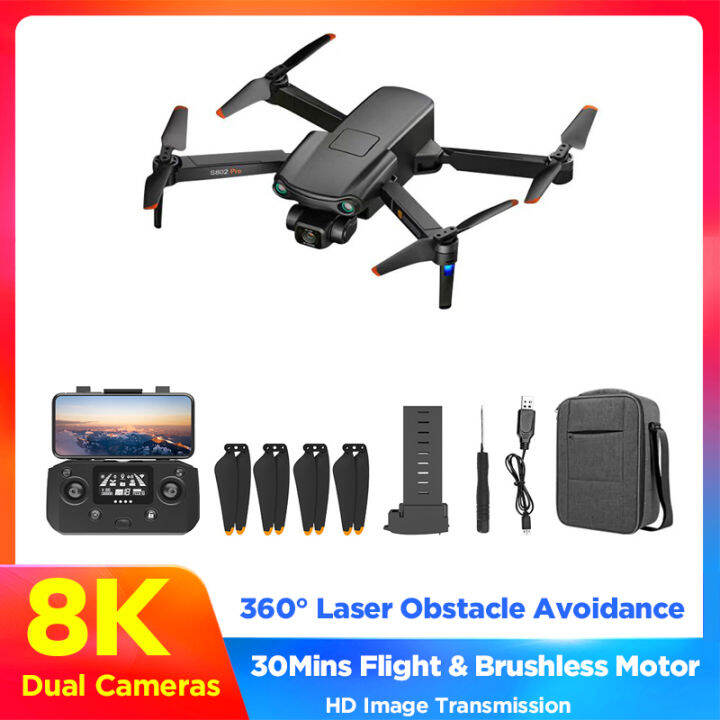 8k-esc-hd-dual-camera-gps-drone-with-professional-3-axis-eis-gimbal-camera-360-อุปสรรคการหลีกเลี่ยงมอเตอร์ไร้แปรงถ่านพับ-quadcopter-รีโมทคอนโทรล10km-ระยะทางไกล30นาที-batterylife-drone-ข