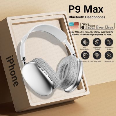 Original Air Max P9 TWS Wireless Bluetooth Headphones Noise Cancelling Mic Pods Over Ear Sports Gaming Headset For Apple Iphone