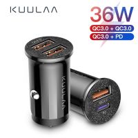 ( Promotion ) สุดคุ้ม Kuulaa อะแดปเตอร์ชาร์จไฟ 36W Dual Usb 4.0 Qc Pd Usb สําหรับ  Samsung  Huawei Redmi ในรถยนต์ ราคาถูก อะ แด ป เตอร์ อะแดปเตอร์ รถยนต์