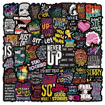 【CW】♂♚❂  50pcs Motivational Phrase Stickers Encouragement Inspirational Quotes Scrapbook Stationary Office Study Room Sticker Decal