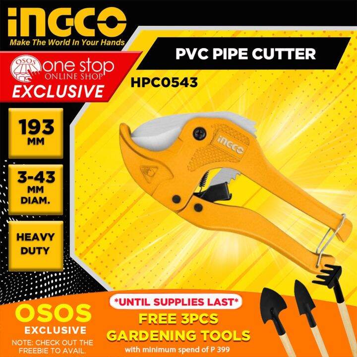 ☜Ingco Original Industrial Grade PVC Pipe Cutter HPC0543 OSOS Lazada PH
