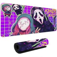 Mousepad Anime Pink Ghostface แผ่นรองเมาส์เกมมิ่ง Kawaii ตู้เกม แผ่นรองโต๊ะเกม อุปกรณ์สำนักงาน โต๊ะคอมพิวเตอร์ คีย์บอร์ด พีซี