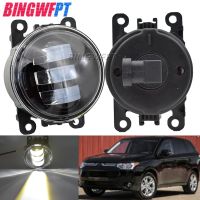 ◕❡ Car Front Bumper Fog Lamp 12V Halogen Lamps LED Fog Lights For Mitsubishi Outlancer 3 2013 For Mitsubishi Outlander ZJ 2012 2015