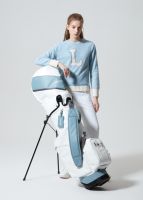 ถุงกอล์ฟ LE COQ GOLF ฺBAG 사선라인 컬러백색 스탠드 캐디백 / white Diagonal line color white stand caddy bag GN321MCB91