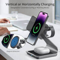 Bonola โลหะแม่เหล็ก3 In 1 Wireless Charger สำหรับ Ultra Pro Charger Dock Station สำหรับ 14 Pro Max 1312