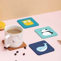 Anti-slip Soft Silicone Coaster Heat-resistant Square Cartoon Table Placemat For Kitchen