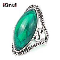 【YF】◙◕  Kinel Boho Big Oval Rings Antique Tibetan Female Statement Beach Jewlery Gifts