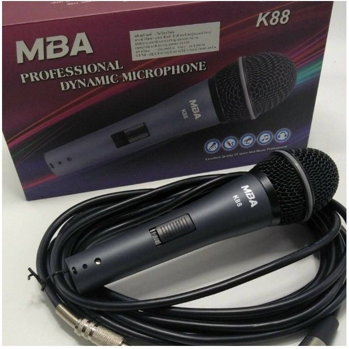 ไมค์สาย-ไมโครโฟน-microphone-mbaไมค์สาย-ไมโครโฟน-รุ่น-k-88-ยี่ห้อ-mba-สาย-4-เมตร-สินค้าพร้อมส่ง-ใช้ดี-เป็นที่นิยม