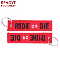 20 PCS RIDE OR DIE Keychain Fashion Key Chain for Motorcycle Jewelry Embroidery Key Tag Aviation Gift llavero Key Ring for Cars