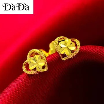 Gold stud earrings with on sale price