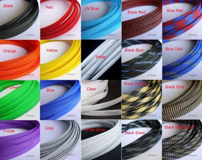 2M 10mm Wide TIGHT Braided PET Expandable Sleeving Wrap Wire Cable Sleeve Sheath Insulation Nylon Expand 200%