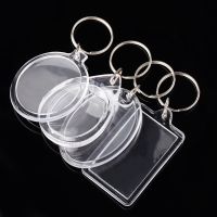 【CW】❒✧✟  SAUVOO 5pcs/lot Transparent Photo Keychain Custom Frames Insert Blank Discs Round Project