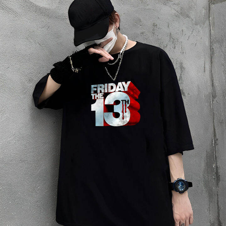 เสื้อยืด-unisex-คุณภาพดี-s-5xl-cotton-100-ขายดีขายดี-เสื้อยืด-พิมพ์ลาย-the-13th-friday-halloween-jason-oorhees-superillains-eil-scary-horror-nnlofl09kmmike80