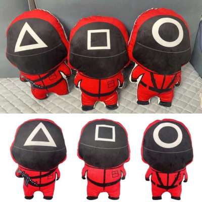 N33GVC3Q 13cm/20cm Peripheral Products Q Version Keychian Accessories Cosplay Props Squid Game Plush Doll Figure Backpack Pendant Home Ornament