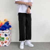 ⚡W-KING⚡ Oversize Multi-pocket Straight Pants Mens Cargo Pants Casual Student Pants Loose Pants Cargo Pants Seluar Kerja Lelaki