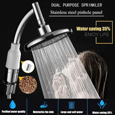 6 Inch Round Filter Shower Head ABS Handheld top shower Heads Rainfall Shower Head Beauty Water Saving Removable Shower Heads  by Hs2023