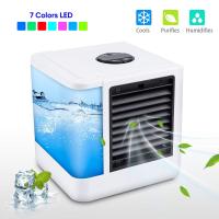 Mini USB Portable Air Conditioner Humidifier Purifier 7 Colors Light Desktop Air Cooling Fan Air Cooler Fan For Office Room