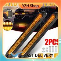 YZH Shop 2ชิ้นไฟไฟท้ายรถ15led 12v2 4V รถกระบะความสว่างสูงไฟเบรกบาร์ไฟท้ายสัญญานเลี้ยวท้าย