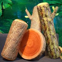 ஐ✟№ Plush Toys Creative Simulation Tree Stump Wood Pillow Tree Cushion Plush Toy Sleeping Long Pillow Kawaii Room Decor Stuffed Toys