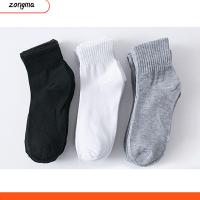 ZONGMA ลื่น หนึ่งขนาด สีทึบ ถุงเท้ากีฬา ถุงเท้าผู้ชาย ท่อกลาง โพลีเอสเตอร์