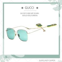 แว่นกันแดด GUCCI รุ่น GG1031S 008 sz.59 (Gold-Gold-Green)