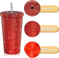 304 201 Steel Straws Handmade Inside Cup Gift Pure Stainless Double Thermos Diamond
