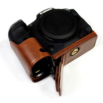 หนัง PU เคสสำหรับ Canon EOS R10 R5 R7 R6II RP EOSM6 Mark II ติดตั้งครึ่งกระเป๋าใส่กล้องสำหรับ G7X3 G7X Mark III G5X2 G5X ถุง Mark II