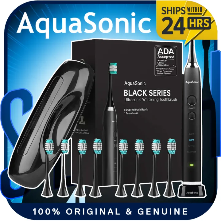AquaSonic Black Series PRO – Ultra Whitening Toothbrush w UV Sanitizing Base main image 0