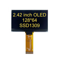 2.42นิ้ว OLED หน้าจอแสดงผล24Pin 128*64พิกเซลไดร์เวอร์ IC SSD1309แสงสีเหลือง2.42นิ้วหน้าจอแสดงผล