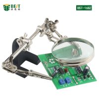 Magnifying Glass 3X Magnifier Repair Tools Loupe Magnifying Tool Alligator Clip Soldering Solder Iron Stand