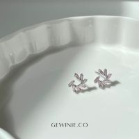 Gewinie.co - pink corolla in circle earring ต่างหู