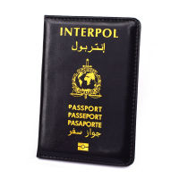 U Nisex อินเตอร์พอลหนังสือเดินทางปกสีดำหนัง PU กระเป๋าสตางค์อุปกรณ์การเดินทางผู้หญิงผู้ถือหนังสือเดินทางกรณีผู้ชายบัตรกระเป๋าเอกสาร