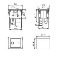 Holiday Discounts 1Pcs Rocker Switch KCD4 Four-Pin 2 Position ON-OFF Mini With Light Cat-Eye 220V LED Rocker Switch Button AC30A250V Drop Shipping